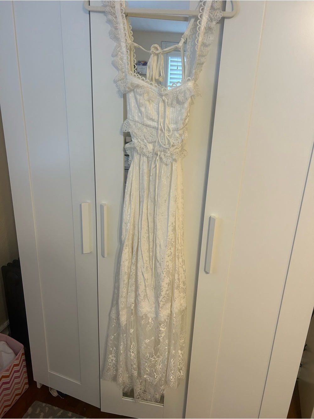 Love and Lemons White Lace-Trim Midi Dress - Picture 3 of 4